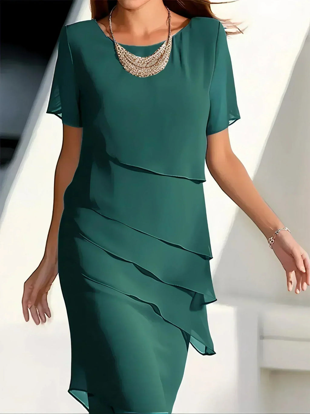 Anastasia | Bata Midi Lujosa De Capas