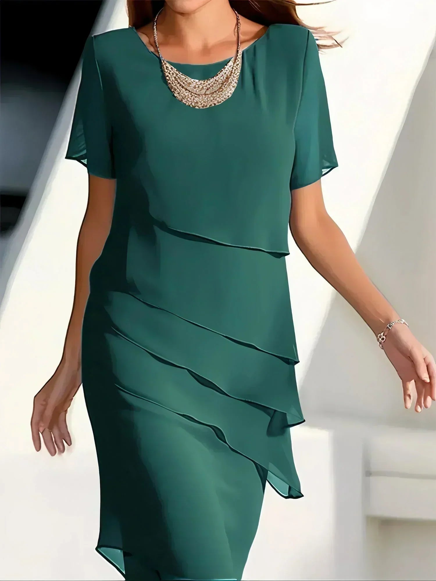 Anastasia | Bata Midi Lujosa De Capas