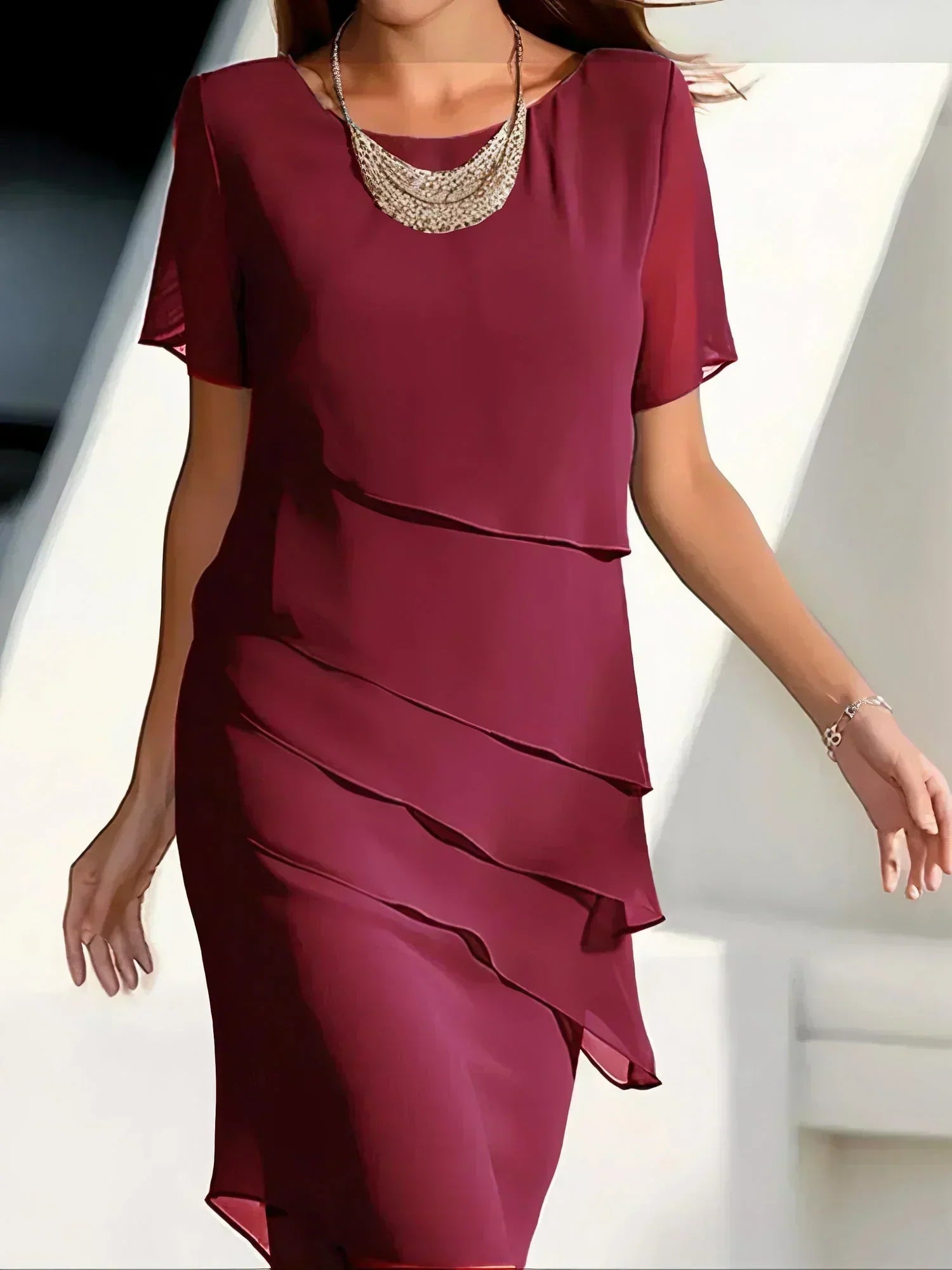 Anastasia | Bata Midi Lujosa De Capas